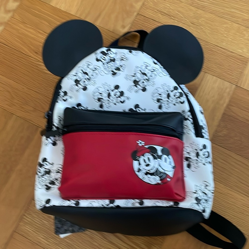 Disney Mickey & Minnie Mouse Women's Faux Leather 11.5" Mini Backpack NEW